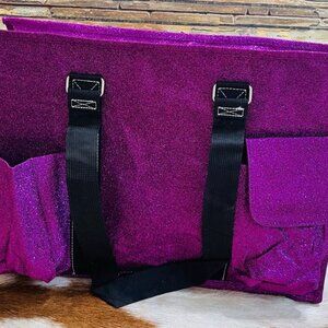 Glitter Zippered Caddy Organizer Large Tote Bag.